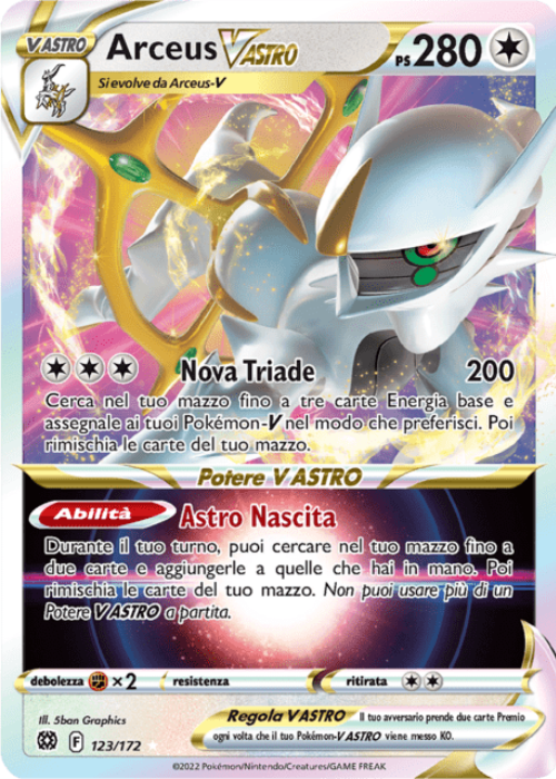 Pokémon Arceus VASTRO 123/172 Astri Lucenti ITA