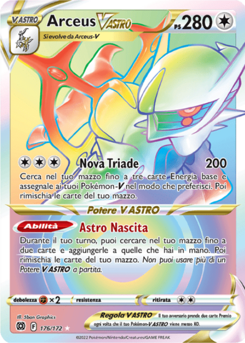 Pokémon Arceus VASTRO 176/172 Astri Lucenti ITA