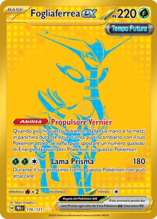 Pokémon Fogliaferrea ex 176/131 Evoluzioni Prismatiche ITA