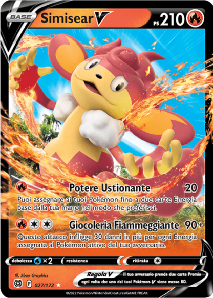 Pokémon Simisear V 027/172 Astri Lucenti ITA