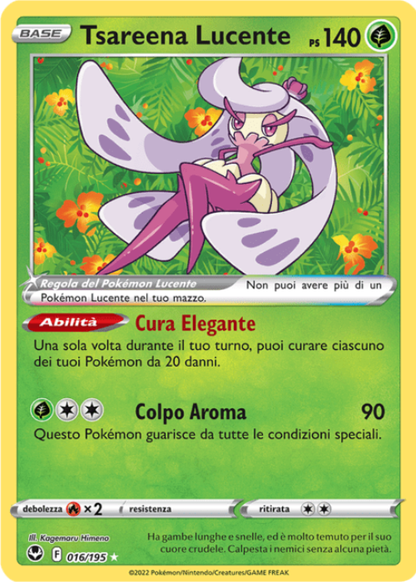 Pokémon Tsareena Lucente 016/195 Tempesta Argentata ITA