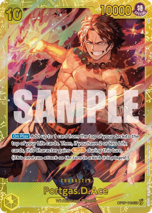 One Piece Portgas.D.Ace Secret Rare Reprint PRB02 ENG
