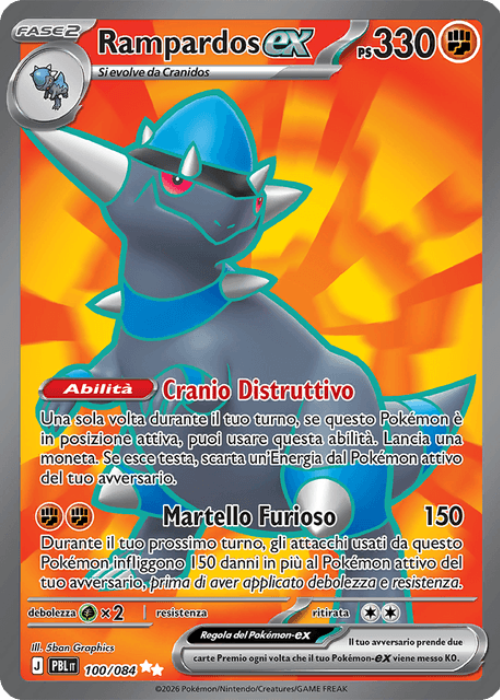 Pokémon Rampardos ex 100/084 Buio Pesto ITA