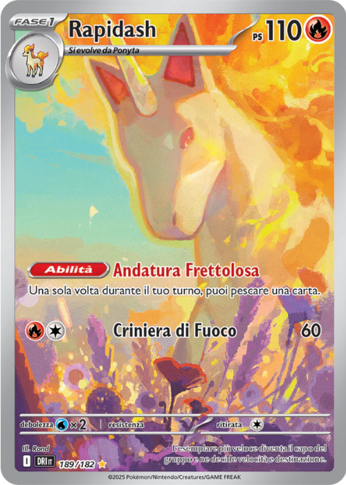 Pokémon Rapidash 189/182 Rivali Predestinati ITA