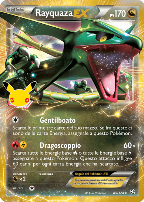Pokémon Rayquaza EX DRX 85 30° Anniversario ITA