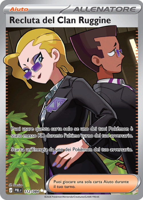 Pokémon Recluta del Clan Ruggine 112/084 Buio Pesto ITA