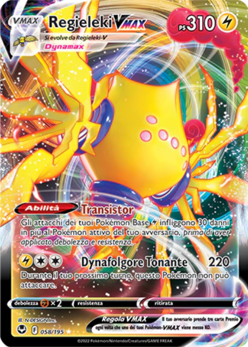 Pokémon Regieleki VMAX 058/195 Tempesta Argentata ITA