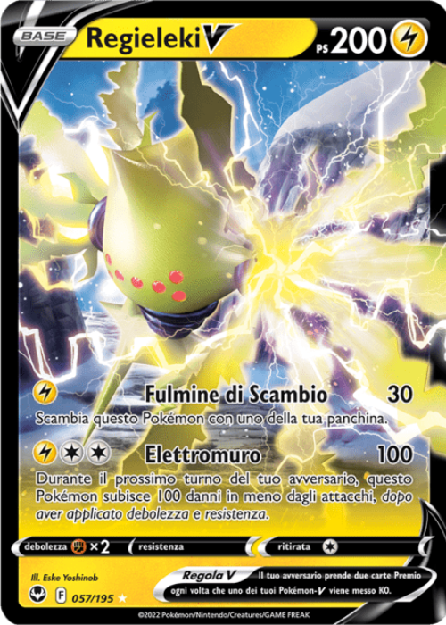 Pokémon Regieleki V 057/195 Tempesta Argentata ITA