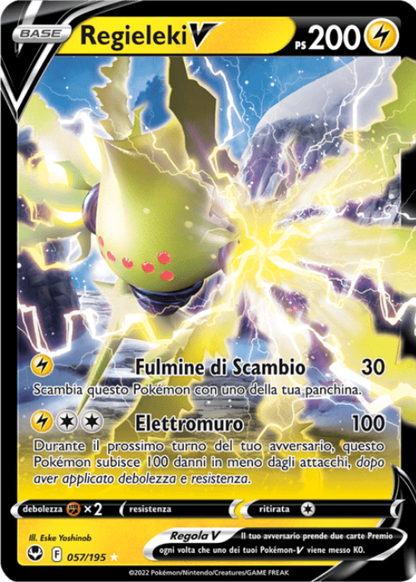 Pokémon Regieleki V 057/195 Tempesta Argentata ITA