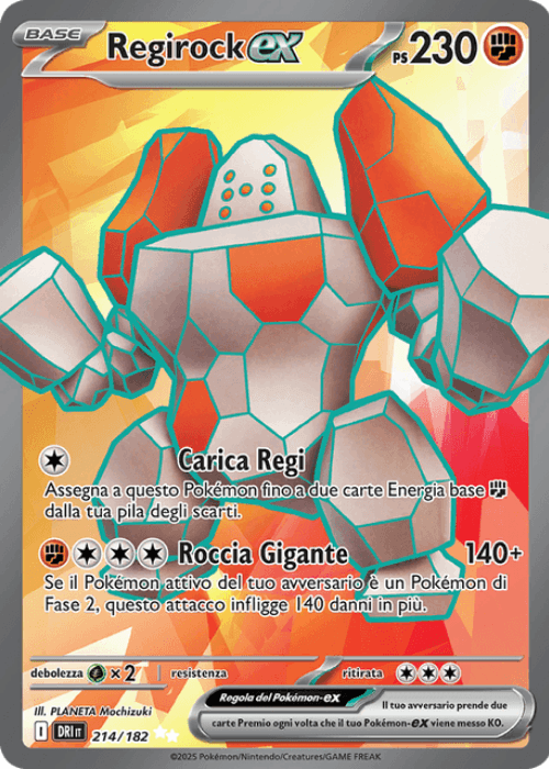 Pokémon Regirock ex 214/182 Rivali Predestinati ITA