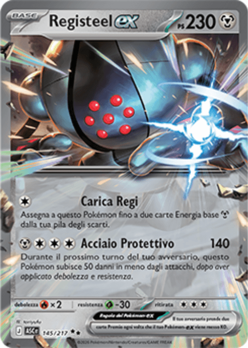 Pokémon Registeel ex 145/217 Ascesa Eroica ITA