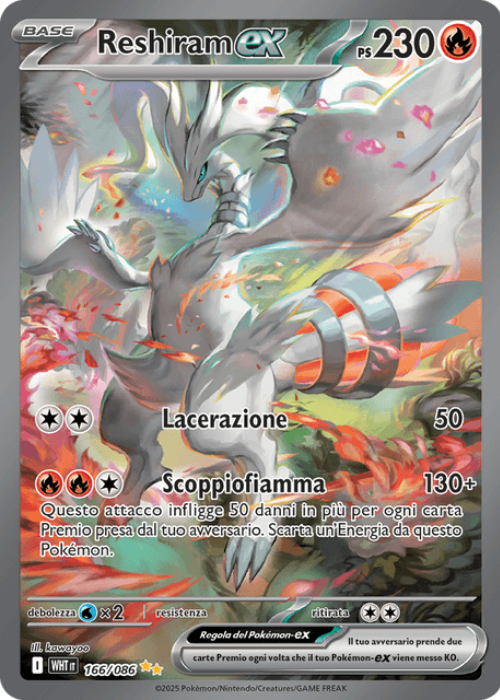 Pokémon Reshiram ex 166/086 Fuoco Bianco ITA
