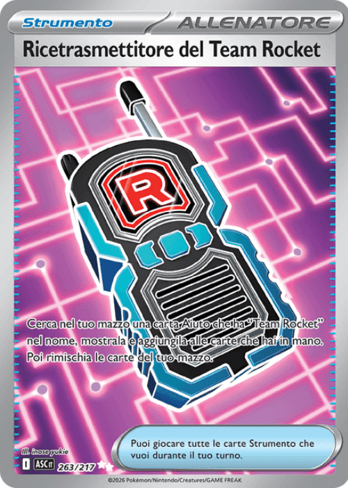 Pokémon Ricetrasmettitore del Team Rocket 263/217 Ascesa Eroica ITA