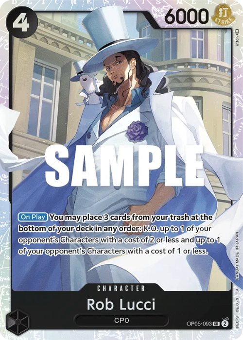 One Piece Rob Lucci Super Rare OP05-093 ENG