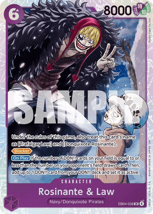 One Piece Rosinante & Law Super Rare EB04-038 ENG