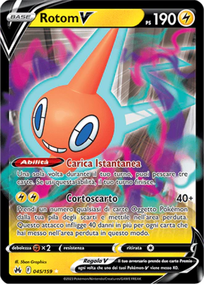 Pokémon Rotom V 045/159 Zenit Regale ITA