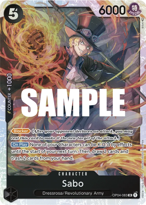 One Piece Sabo Super Rare OP04-083 ENG