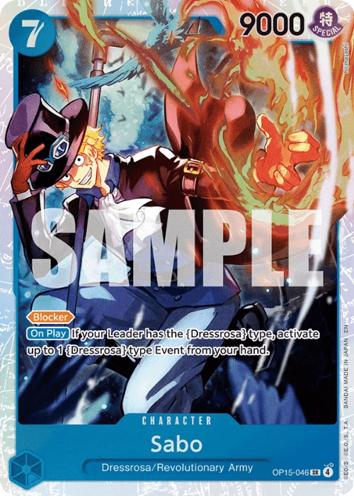 One Piece Sabo Super Rare OP15-046 ENG