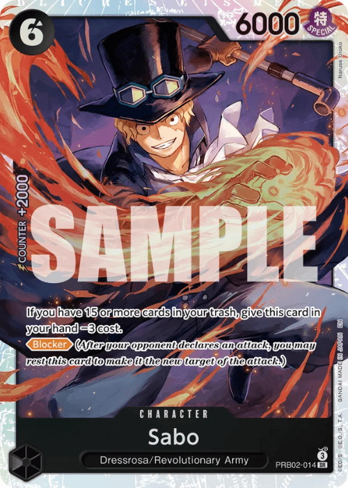 One Piece Sabo Super Rare PRB02-014 ENG