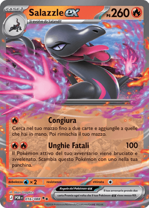 Pokémon Salazzle ex 016/088 Equilibrio Perfetto ITA