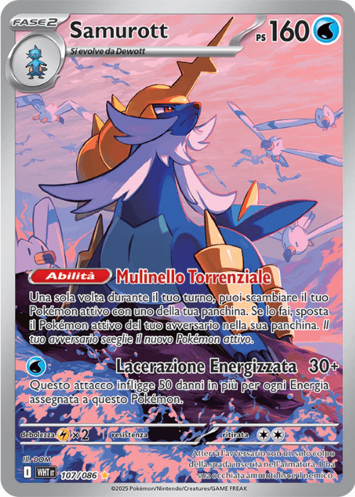 Pokémon Samurott 107/086 Fuoco Bianco ITA
