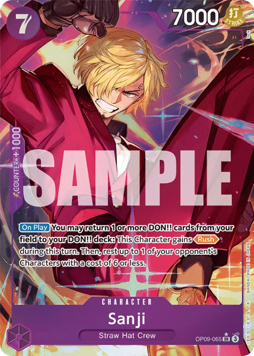 One Piece Sanji Altrernate Rare OP09-065 ENG