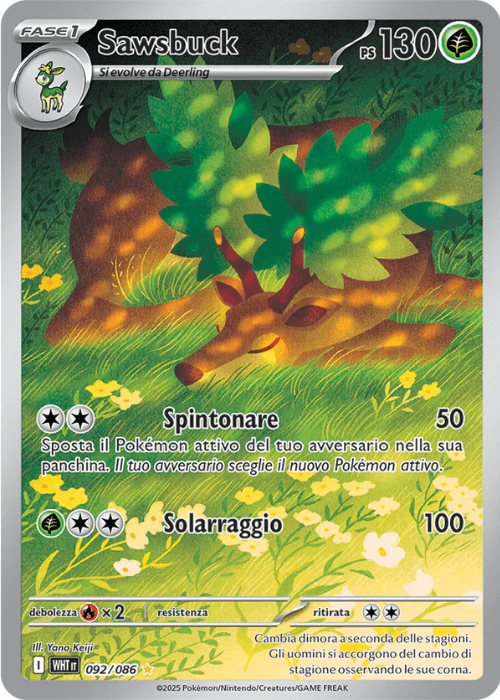 Pokémon Sawsbuck 092/086 Fuoco Bianco ITA