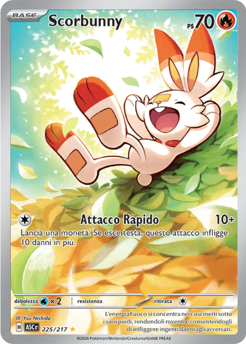 Pokémon Scorbunny 225/217 Ascesa Eroica ITA