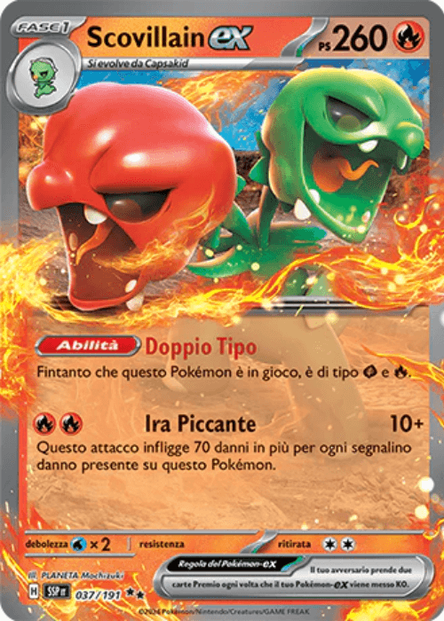 Pokémon Scovillain ex 037/191 Scintille Folgoranti ITA