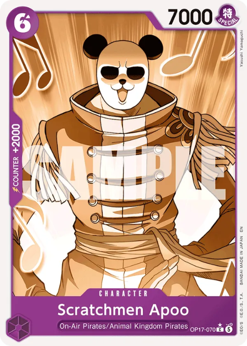 One Piece Scratchmen Apoo Alternate Rare OP17-070 ENG