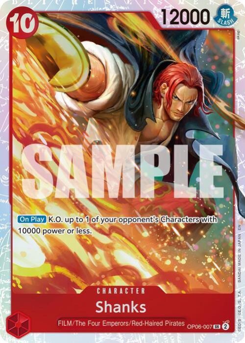 One Piece Shanks Super Rare Reprint PRB02 ENG