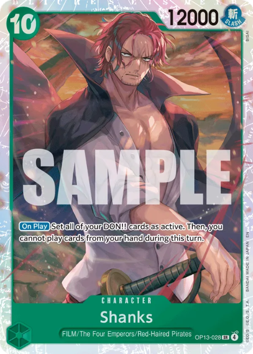 One Piece Shanks Super Rare OP13-028 ENG