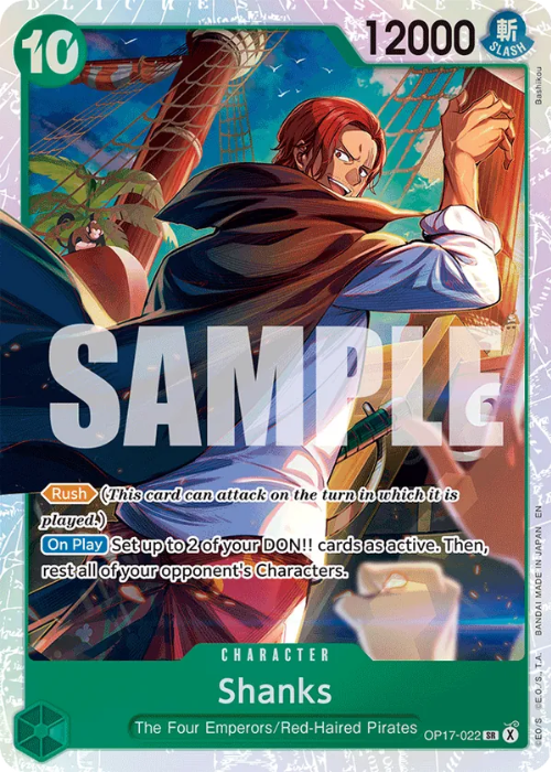 One Piece Shanks Super Rare OP17-022 ENG