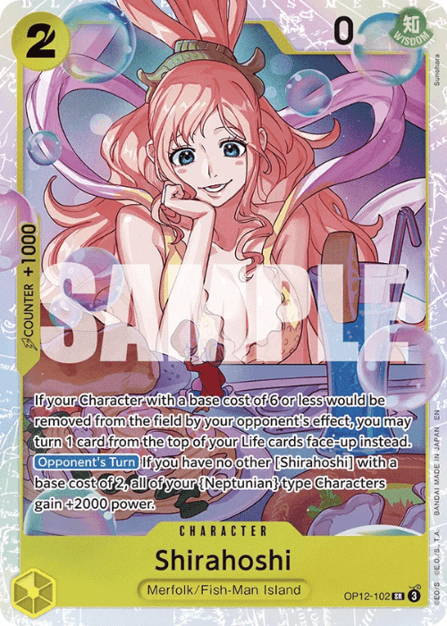 One Piece Shirahoshi Super Rare OP12-102 ENG