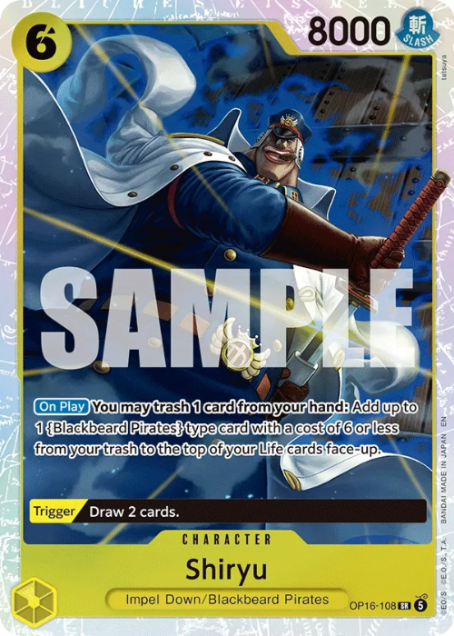 One Piece Shiryu Super Rare OP16-108 ENG