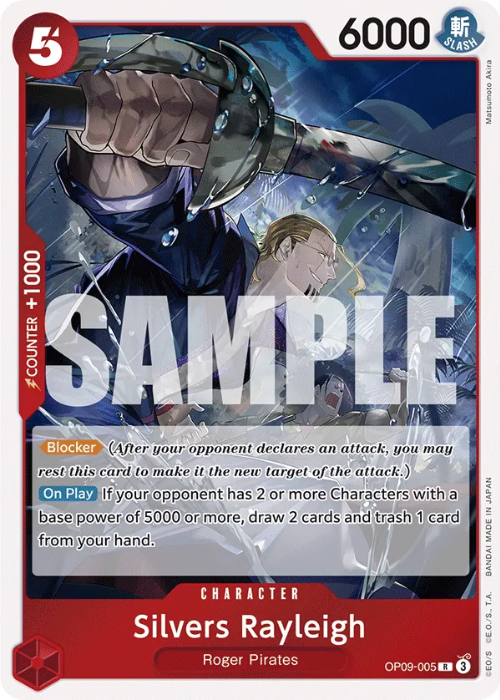 One Piece Silvers Rayleigh Rare OP09-005 ENG