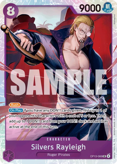 One Piece Silvers Rayleigh Super Rare OP13-066 ENG