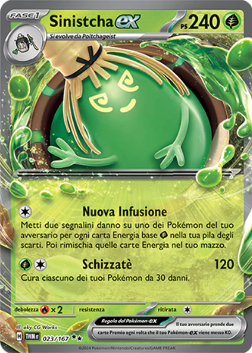 Pokémon Sinistcha ex 023/167 Crepuscolo Mascherato ITA