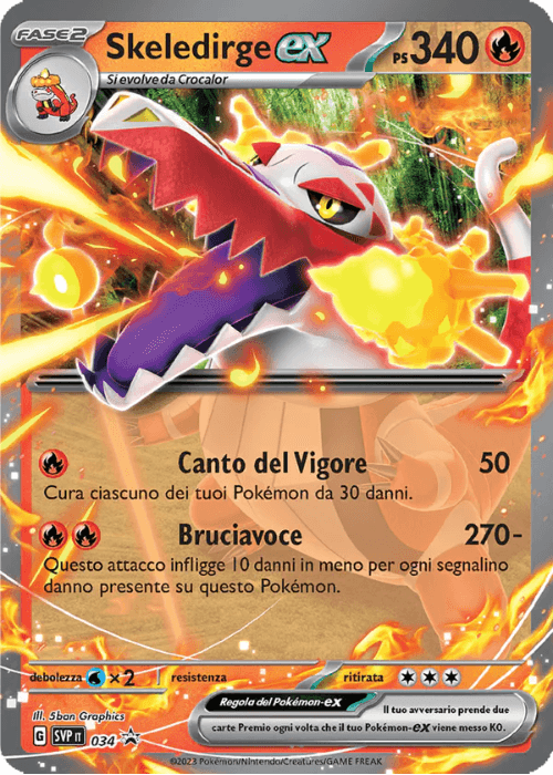 Pokémon Skeledirge ex 034 Promo Scarlatto & Violetto ITA