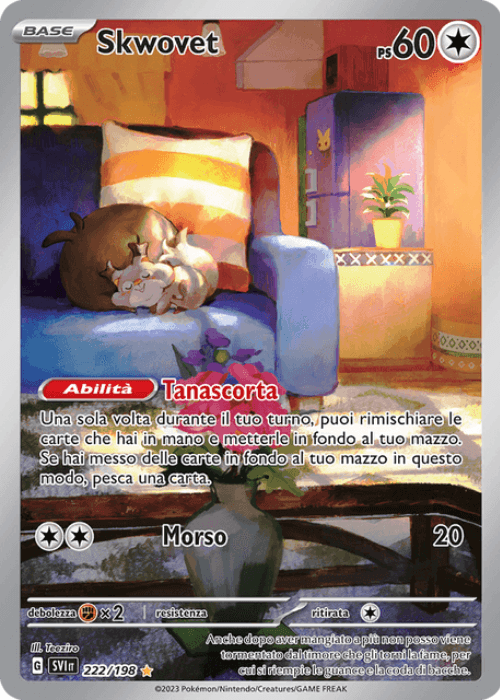Pokémon Skwovet 222/198 Scarlatto & Violetto ITA