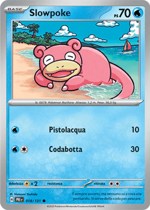 Pokémon Slowpoke 018/131 Reverse Masterball Evoluzioni Prismatiche ITA