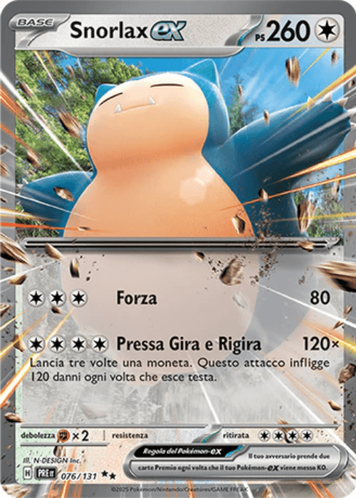 Pokémon Snorlax ex 076/131 Evoluzioni Prismatiche ITA