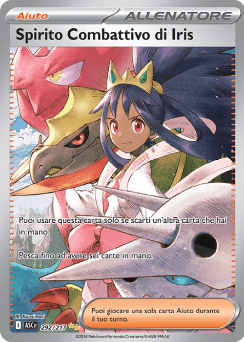 Pokémon Spirito Combattivo di Iris 292/217 Ascesa Eroica ITA