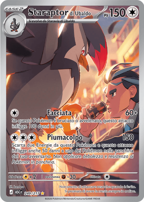 Pokémon Staraptor di Ubaldo 249/217 Ascesa Eroica ITA