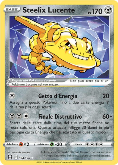 Pokémon Steelix Lucente 124/196 Origine Perduta ITA