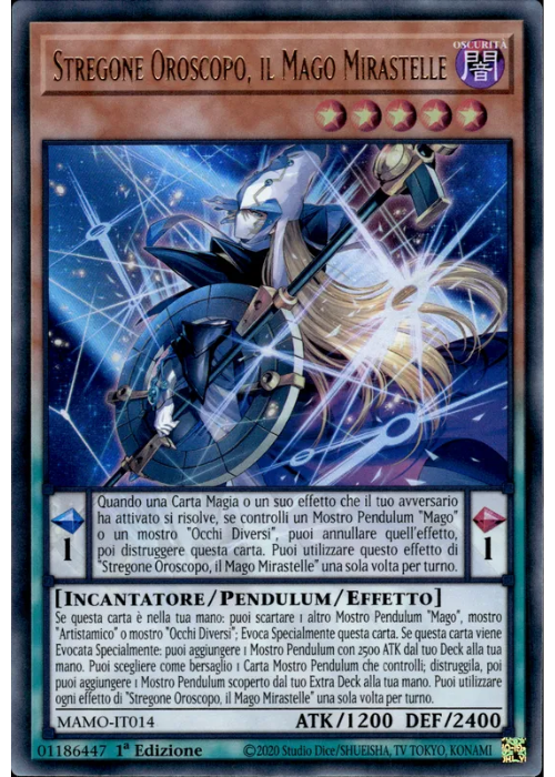 Yu-Gi-Oh! Stregone Oroscopo, il Mago Mirastelle MAMO 014 I Magnifici Monstri ITA