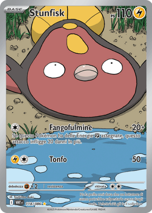 Pokémon Stunfisk 118/086 Fuoco Bianco ITA