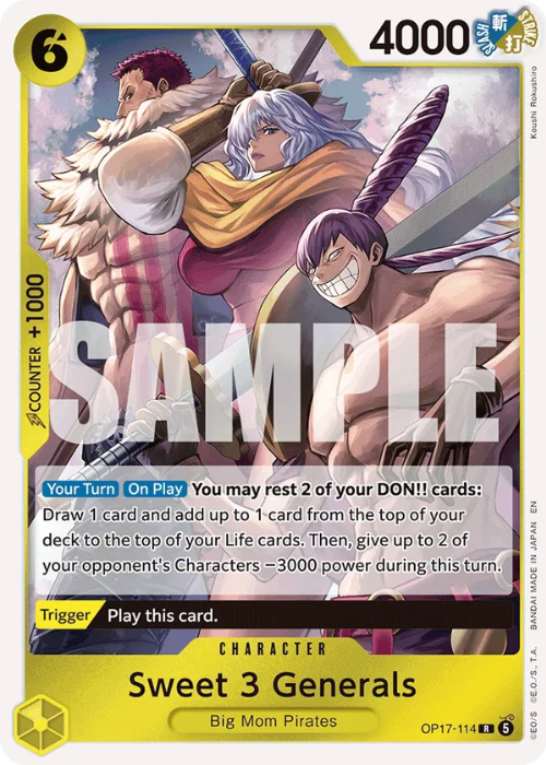 One Piece Sweet 3 Generals Rare OP17-114 ENG