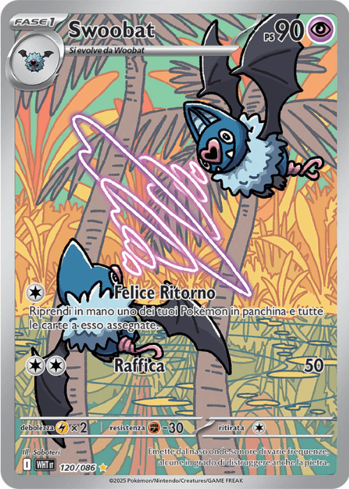 Pokémon Swoobat 120/086 Fuoco Bianco ITA