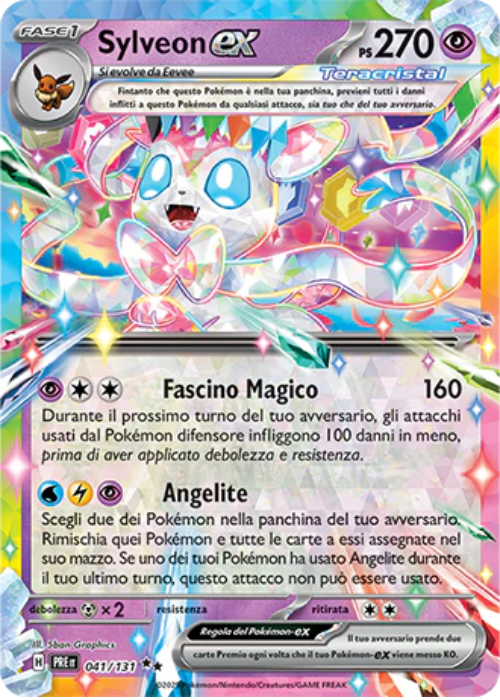 Pokémon Sylveon ex 041/131 Evoluzioni Prismatiche ITA